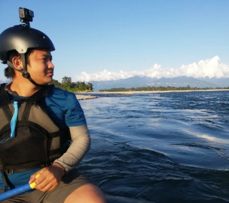 Iho on a river section in Northeast India