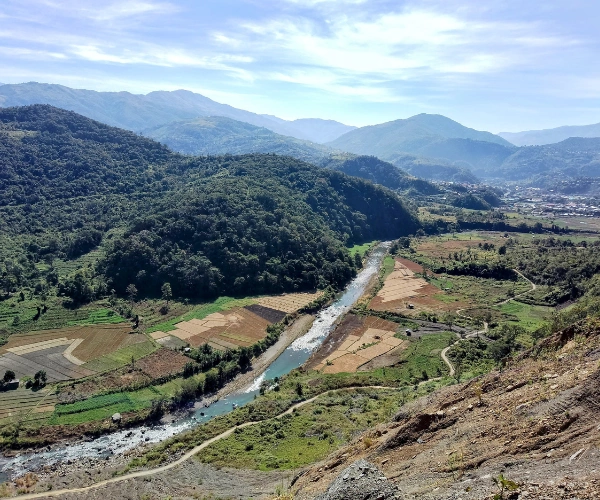 Valley landscape while riding along the Myanmar border