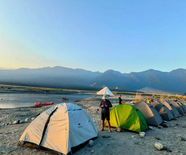 Riverside camping in eastern Arunachal Pradesh