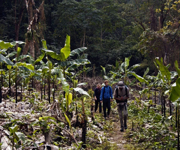 Walking through forest and farms in Eastern Arunachal Pradesh