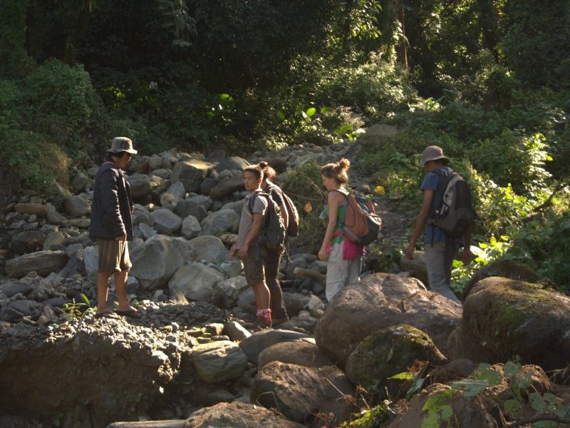 Trekking through Namdapha rainforest
