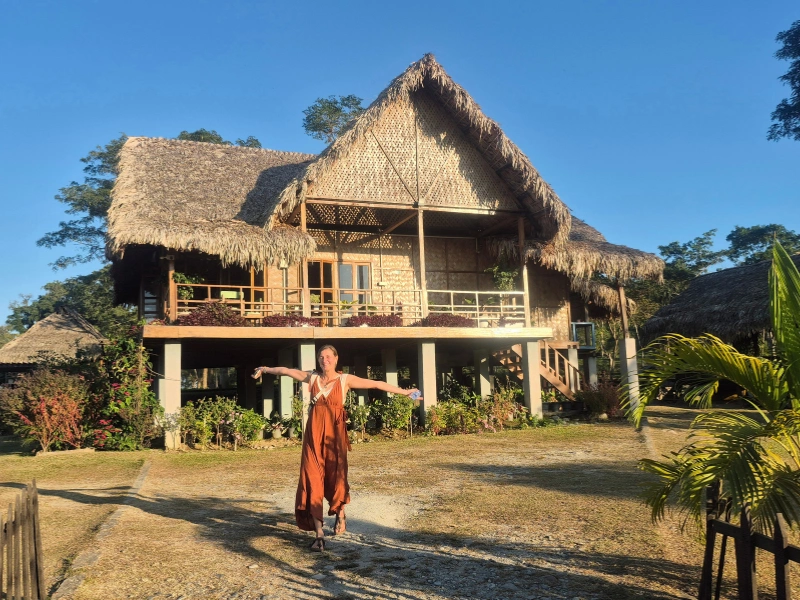 Traditional lodge on the Namdapha trekking route