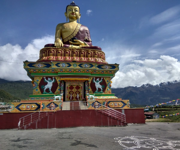 Buddha statue on a Tawang family holiday tour